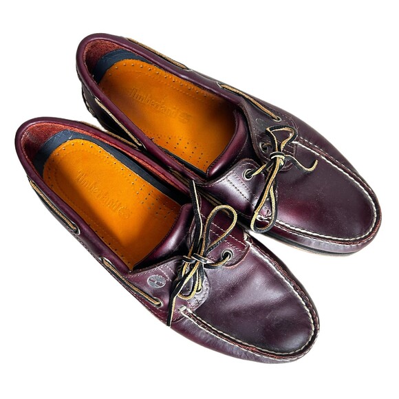 Timberland Classic 2-Eye Boat Shoes Mens 11.5 Brown Leather Non Marring Soles - Picture 4 of 10